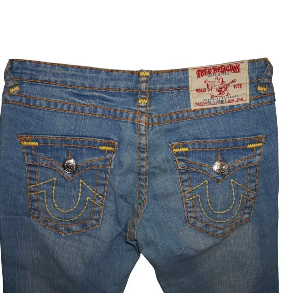 True Religion Billy Super T Jeans Men’s Size 38 Straight Leg Flap Pockets